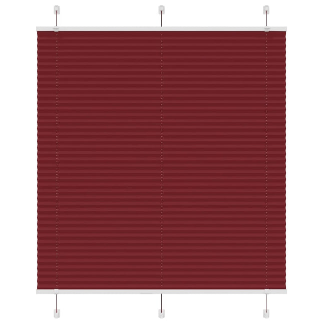 Plisségardin Bordeauxrød 120x150 cm Stofbredde 119,4 cm