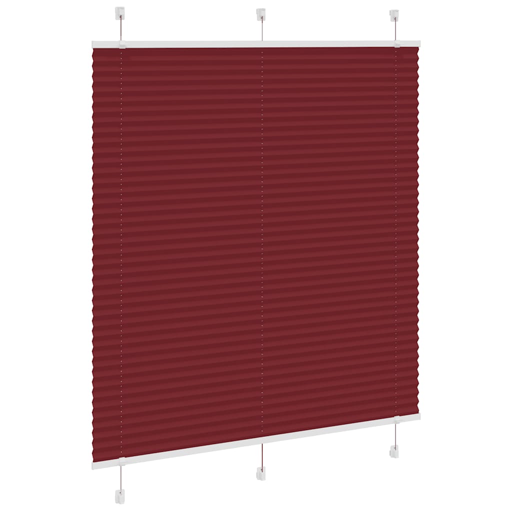 Plisségardin Bordeauxrød 120x150 cm Stofbredde 119,4 cm
