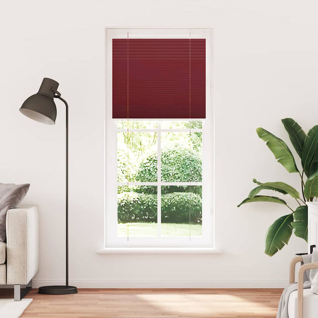 Plisségardin Bordeauxrød 85x200 cm Stofbredde 84,4 cm Polyester