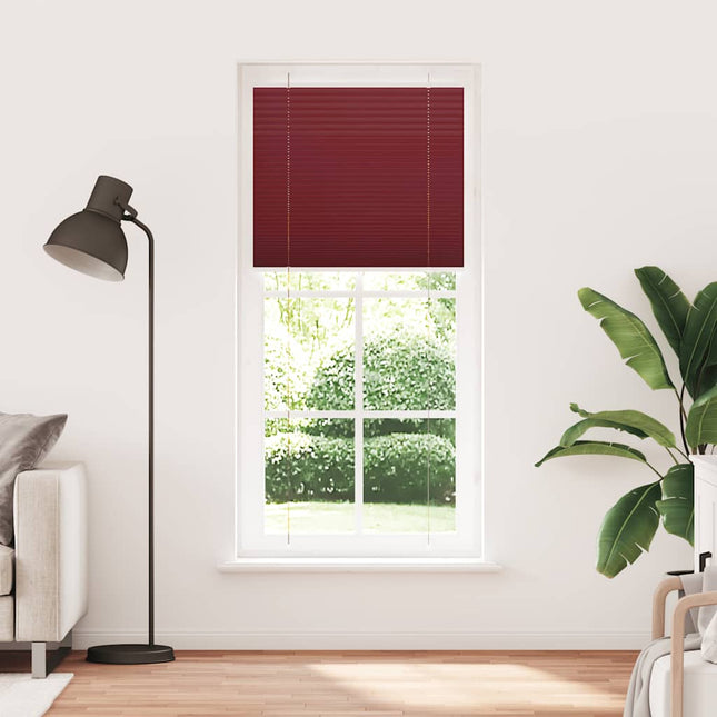 Plisségardin Bordeauxrød 95x200 cm Stofbredde 94,4 cm Polyester