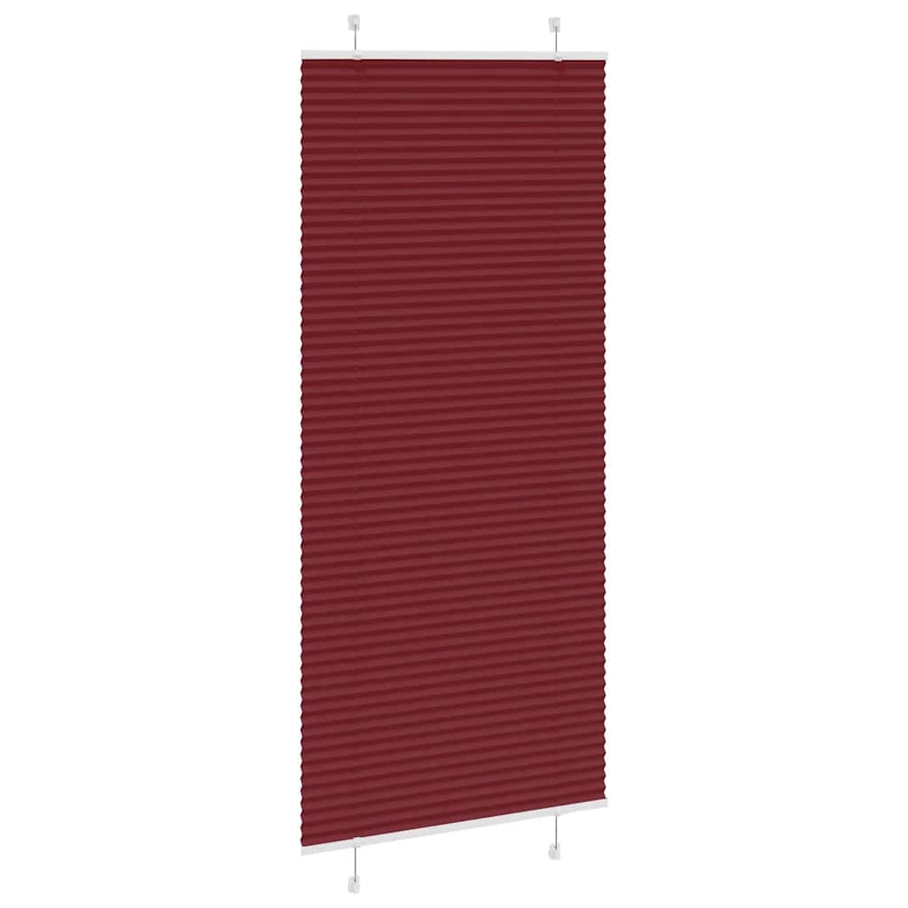 Plisségardin Bordeauxrød 95x200 cm Stofbredde 94,4 cm Polyester
