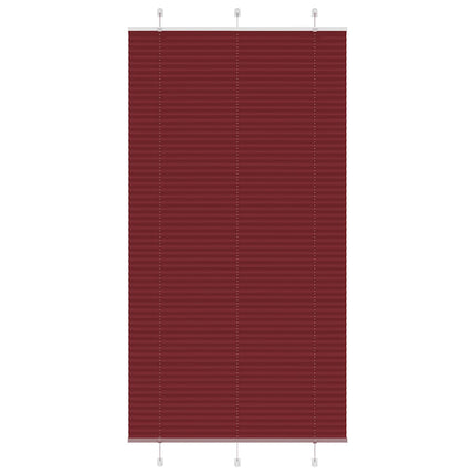 Plisségardin Bordeauxrød 105x200 cm Stofbredde 104,4 cm