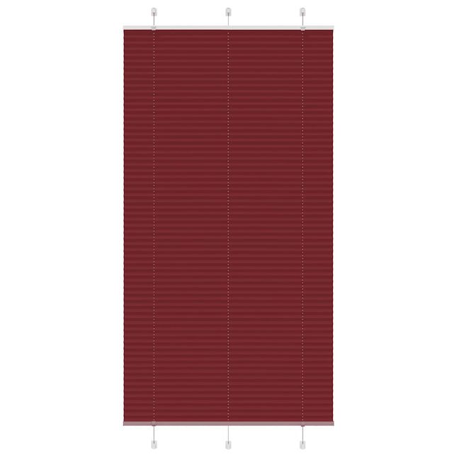 Plisségardin Bordeauxrød 105x200 cm Stofbredde 104,4 cm