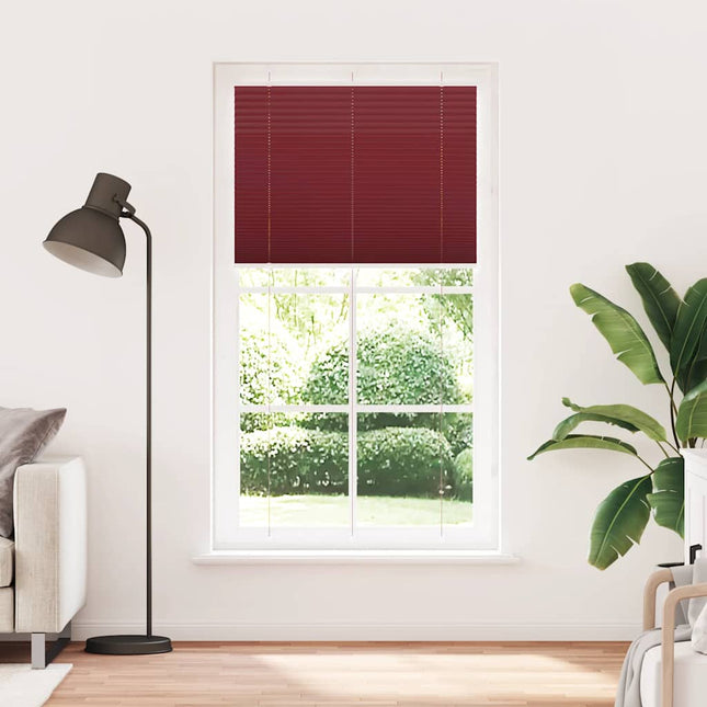 Plisségardin Bordeauxrød 105x200 cm Stofbredde 104,4 cm