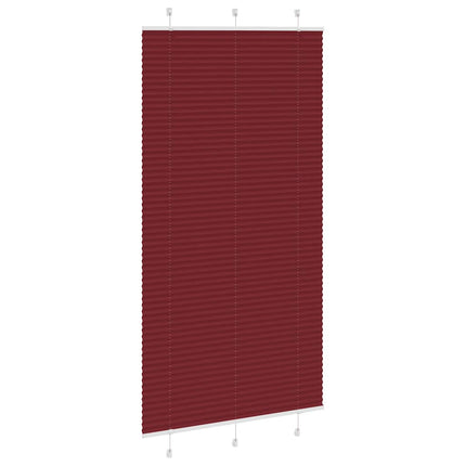 Plisségardin Bordeauxrød 105x200 cm Stofbredde 104,4 cm