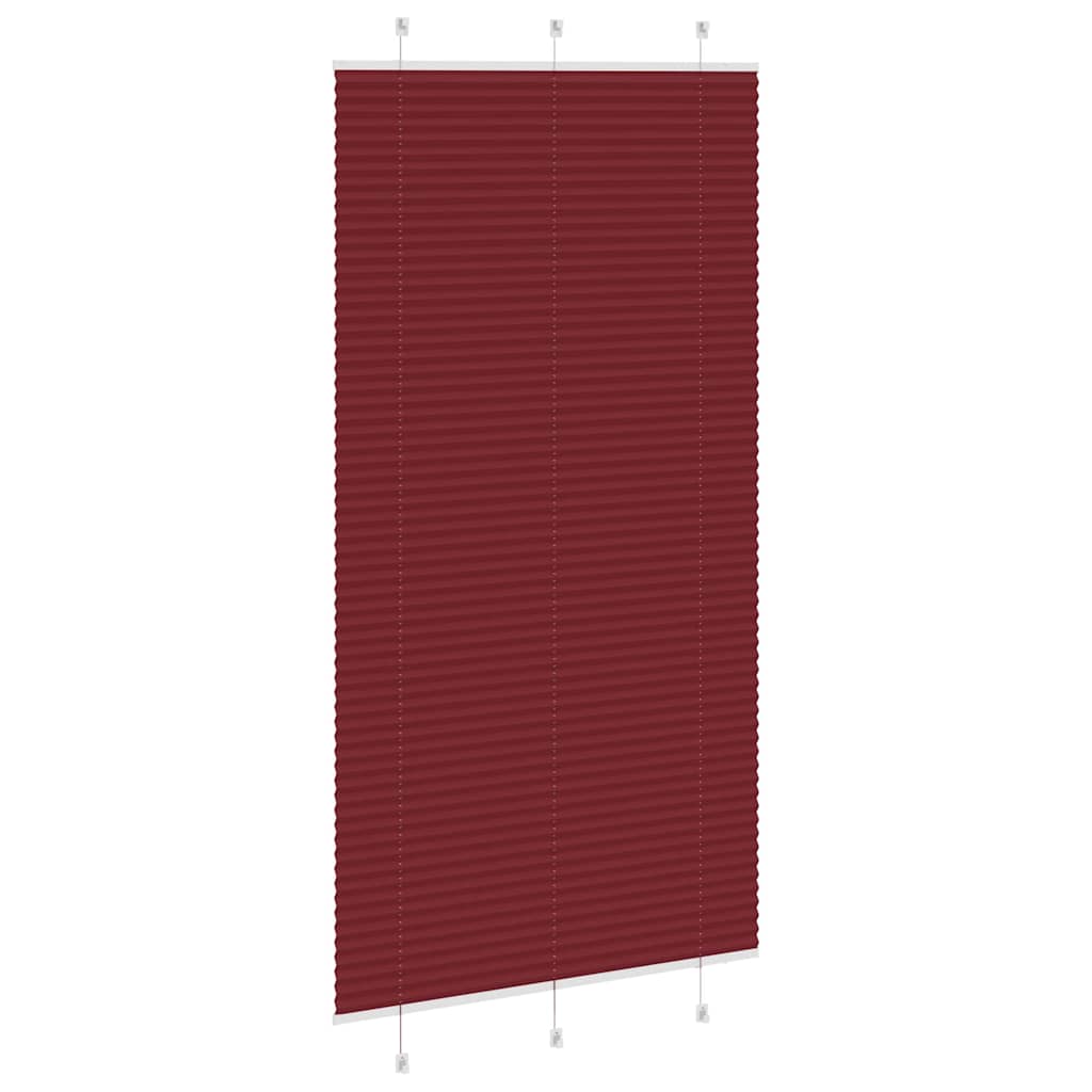Plisségardin Bordeauxrød 105x200 cm Stofbredde 104,4 cm