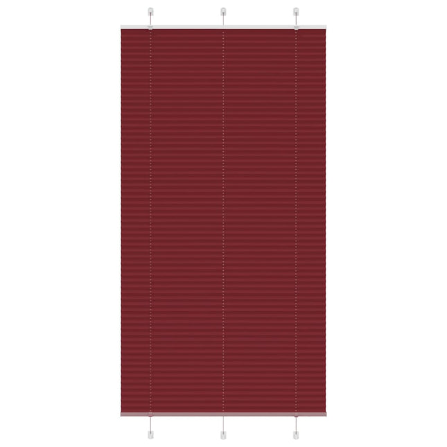 Plisségardin Bordeauxrød 110x200 cm Stofbredde 109,4 cm