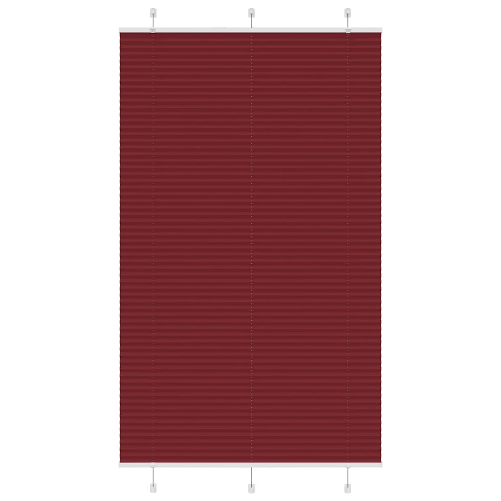 Plisségardin Bordeauxrød 120x200 cm Stofbredde 119,4 cm
