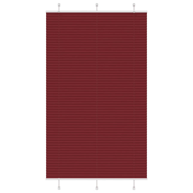Plisségardin Bordeauxrød 120x200 cm Stofbredde 119,4 cm
