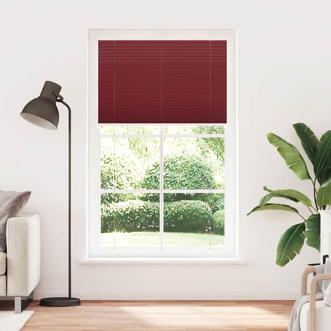 Plisségardin Bordeauxrød 120x200 cm Stofbredde 119,4 cm