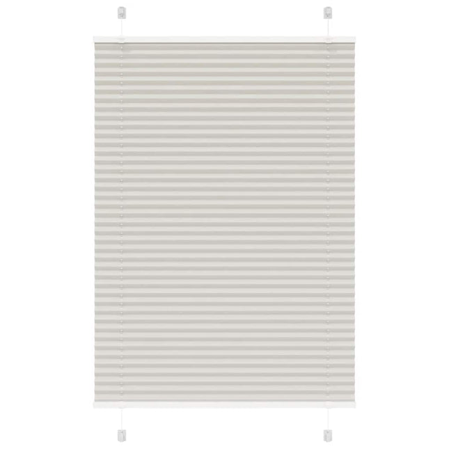 Plisségardin Lysegrå 85x100 cm Stofbredde 84,4 cm Polyester