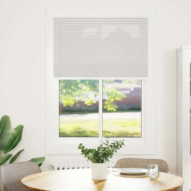 Plisségardin Lysegrå 90x100 cm Stofbredde 89,4 cm Polyester