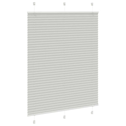 Plisségardin Lysegrå 105x100 cm Stofbredde 104,4 cm Polyester