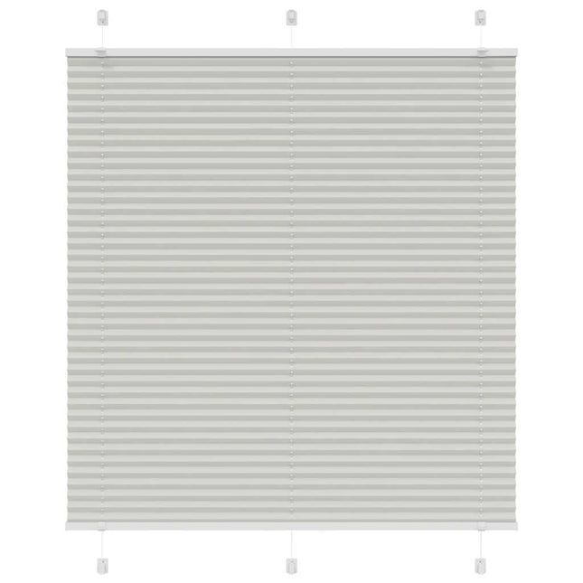 Plisségardin Lysegrå 115x100 cm Stofbredde 114,4 cm Polyester