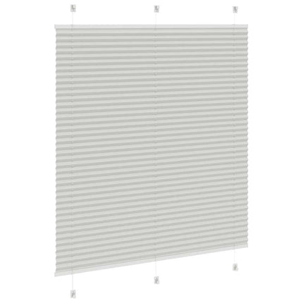Plisségardin Lysegrå 115x100 cm Stofbredde 114,4 cm Polyester