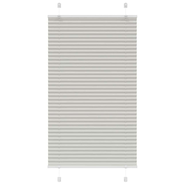 Plisségardin Lysegrå 75x150 cm Stofbredde 74,4 cm Polyester