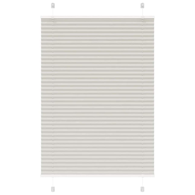 Plisségardin Lysegrå 85x150 cm Stofbredde 84,4 cm Polyester