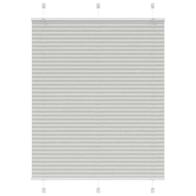 Plisségardin Lysegrå 110x150 cm Stofbredde 109,4 cm Polyester