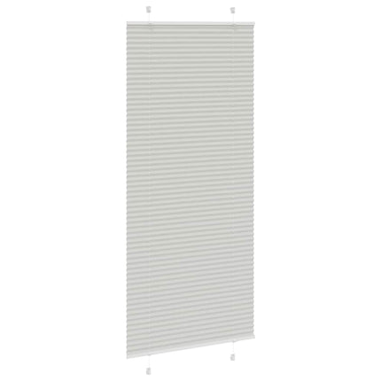 Plisségardin Lysegrå 85x200 cm Stofbredde 84,4 cm Polyester