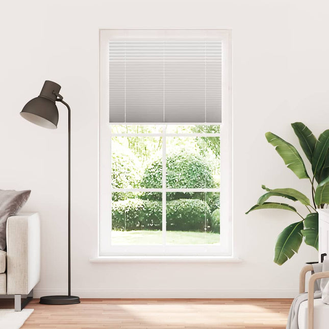 Plisségardin Lysegrå 105x200 cm Stofbredde 104,4 cm Polyester