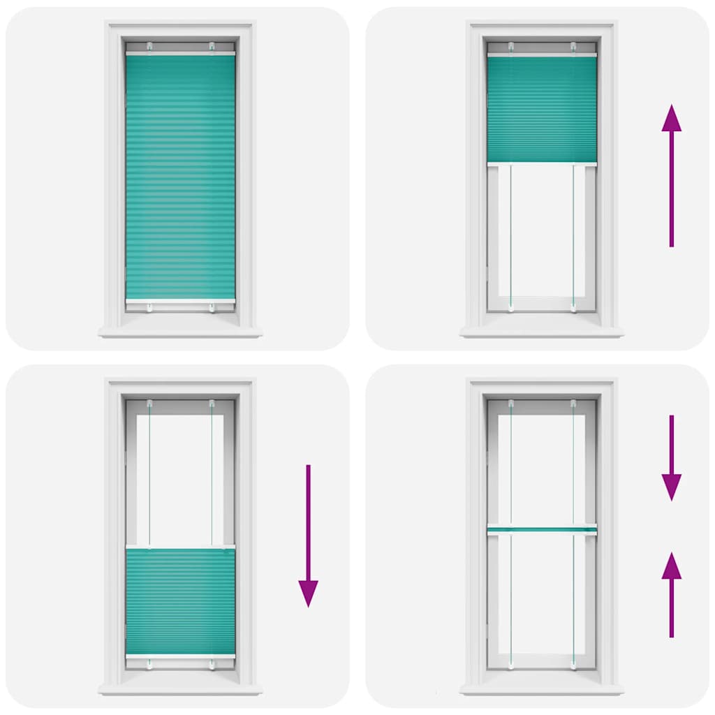 Plisségardin Benzin Grøn 55x100 cm Stofbredde 54,4 cm Polyester