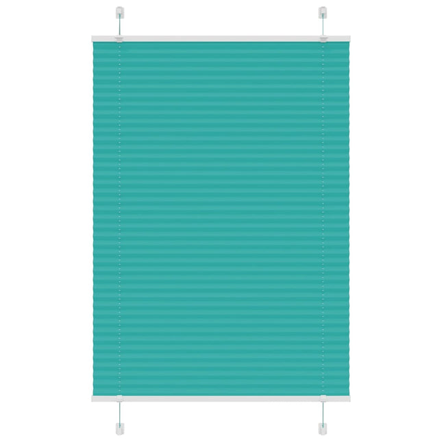 Plisségardin Benzin Grøn 100x100 cm Stofbredde 99,4cm Polyester