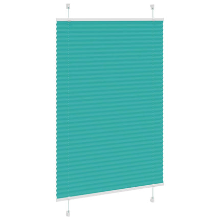 Plisségardin Benzin Grøn 100x100 cm Stofbredde 99,4cm Polyester