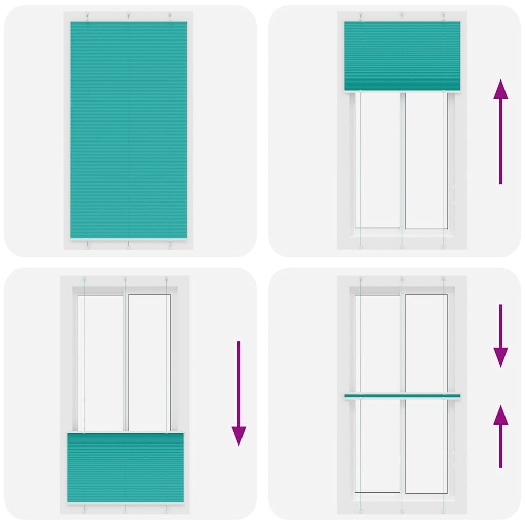Plisségardin Benzin Grøn 105x200cm Stofbredde 104,4cm Polyester