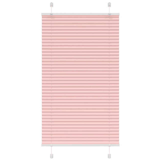 Plisségardin Lyserød 75x100 cm Stofbredde 74,4 cm Polyester