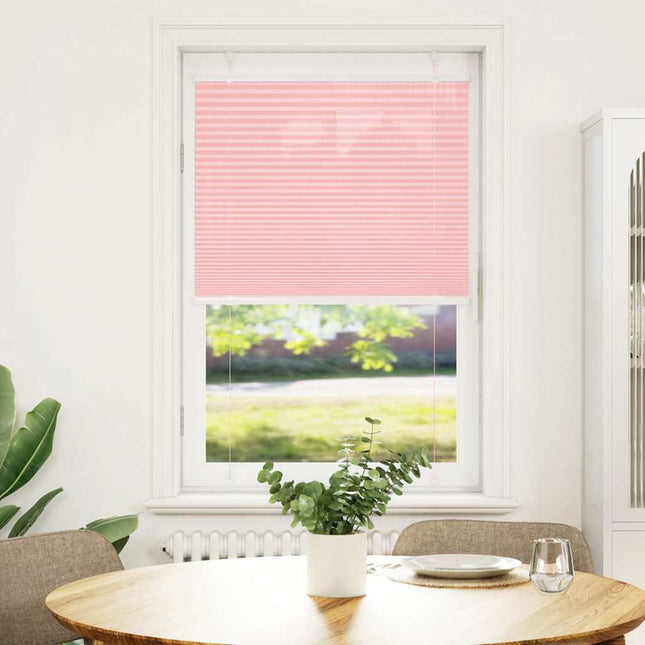 Plisségardin Lyserød 75x100 cm Stofbredde 74,4 cm Polyester