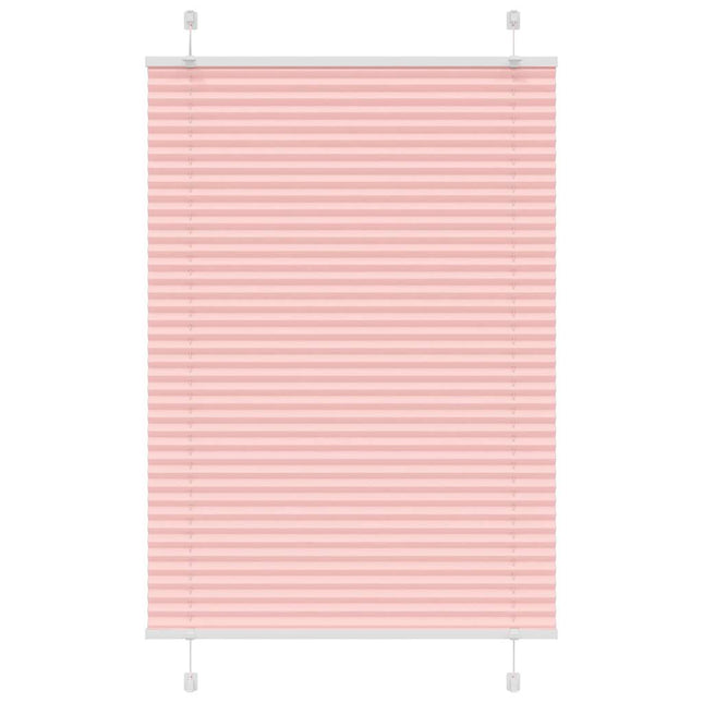 Plisségardin Lyserød 85x100 cm Stofbredde 84,4 cm Polyester