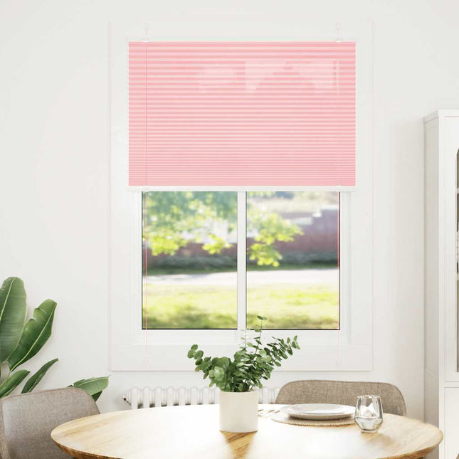 Plisségardin Lyserød 85x100 cm Stofbredde 84,4 cm Polyester