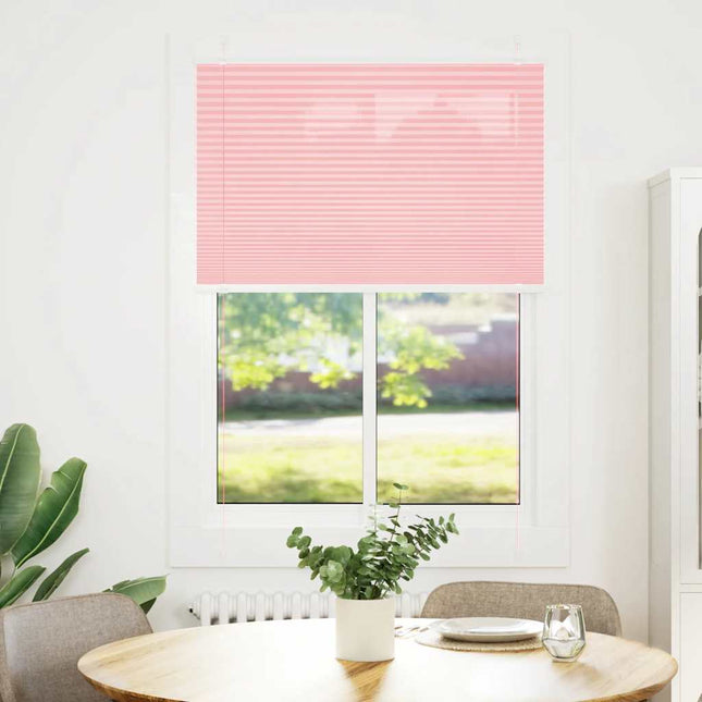 Plisségardin Lyserød 90x100 cm Stofbredde 89,4 cm Polyester