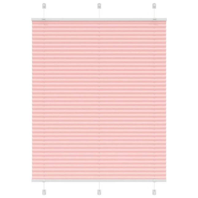 Plisségardin Lyserød 105x100 cm Stofbredde 104,4 cm Polyester