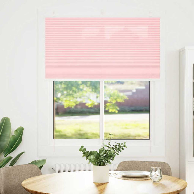 Plisségardin Lyserød 110x100 cm Stofbredde 109,4 cm Polyester