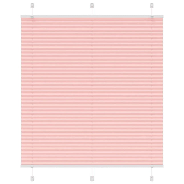 Plisségardin Lyserød 115x100 cm Stofbredde 114,4 cm Polyester