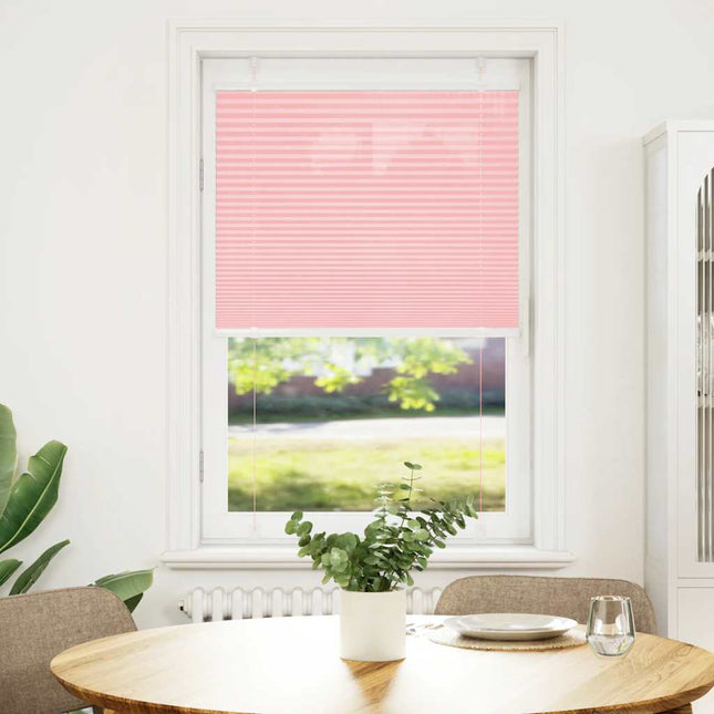 Plisségardin Lyserød 75x150 cm Stofbredde 74,4 cm Polyester