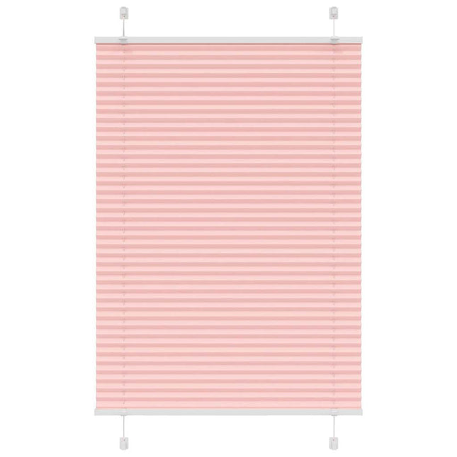 Plisségardin Lyserød 95x150 cm Stofbredde 94,4 cm Polyester