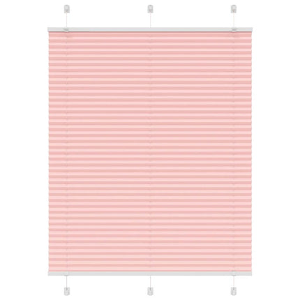 Plisségardin Lyserød 105x150 cm Stofbredde 104,4 cm Polyester