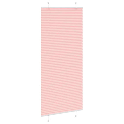 Plisségardin Lyserød 85x200 cm Stofbredde 84,4 cm Polyester