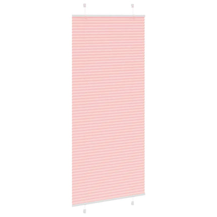 Plisségardin Lyserød 85x200 cm Stofbredde 84,4 cm Polyester