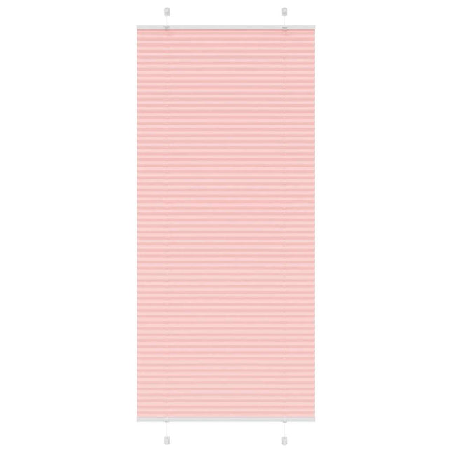Plisségardin Lyserød 100x200 cm Stofbredde 99,4 cm Polyester