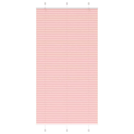 Plisségardin Lyserød 105x200 cm Stofbredde 104,4 cm Polyester
