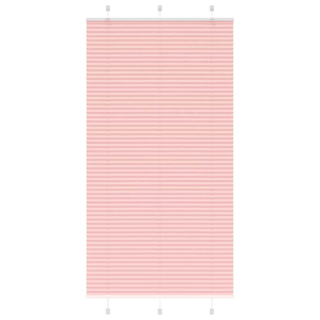 Plisségardin Lyserød 105x200 cm Stofbredde 104,4 cm Polyester
