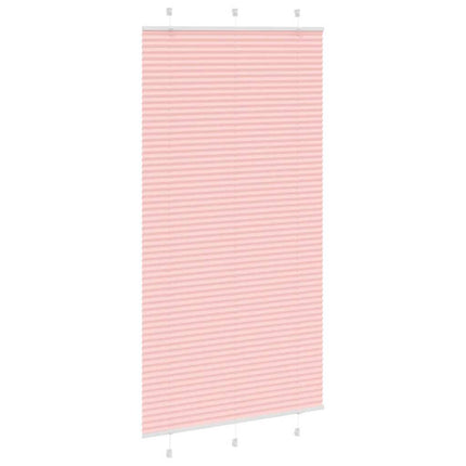 Plisségardin Lyserød 105x200 cm Stofbredde 104,4 cm Polyester