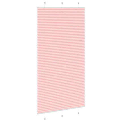 Plisségardin Lyserød 105x200 cm Stofbredde 104,4 cm Polyester