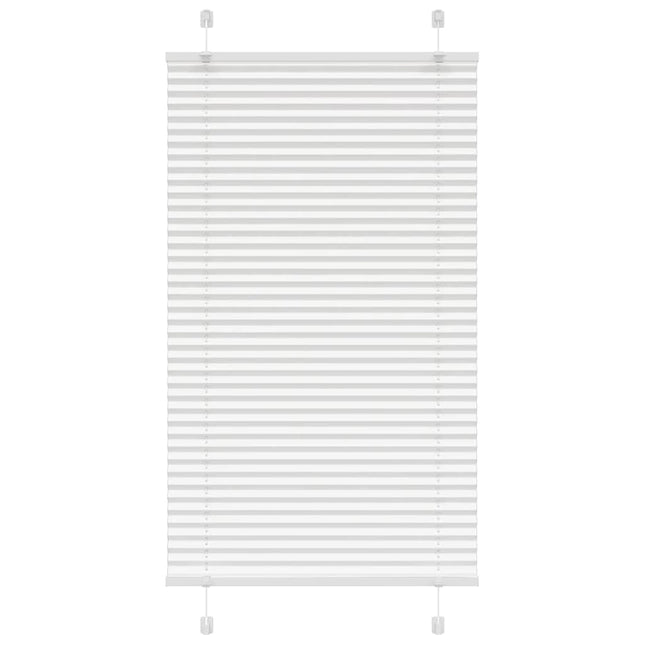 Plisségardin Hvid 80x100 cm Stofbredde 79,4 cm Polyester