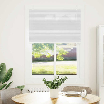 Plisségardin Hvid 85x100 cm Stofbredde 84,4 cm Polyester