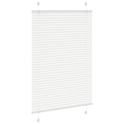Plisségardin Hvid 85x100 cm Stofbredde 84,4 cm Polyester