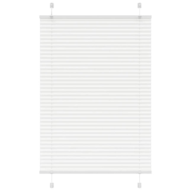 Plisségardin Hvid 90x100 cm Stofbredde 89,4 cm Polyester